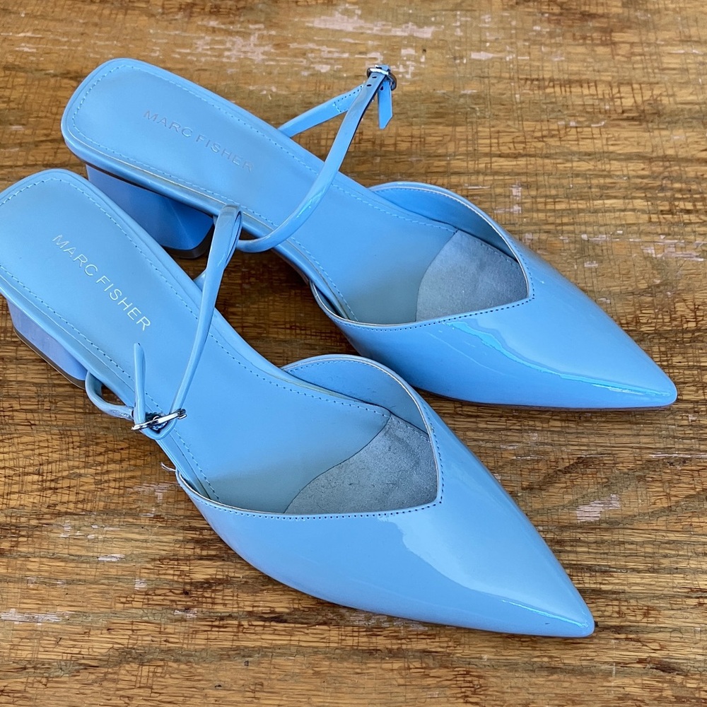 Marc Fisher Light Blue Strappy Heels